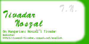 tivadar noszal business card